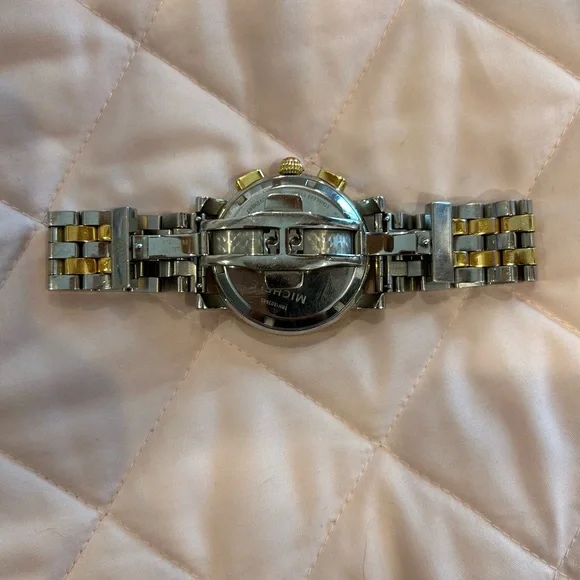 Michele Gold and Silver Chronograph Watch - Picture 6 of 8